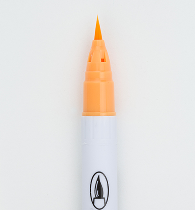 Kuretake ZIG Clean Color Real Brush Marker - 002 Fluorescent Orange