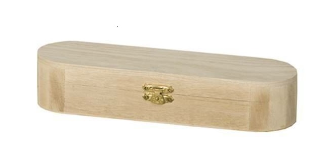 Wood Pencil Box - Oval