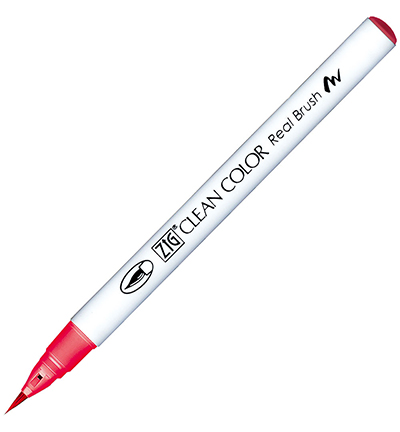 Kuretake ZIG Clean Color Real Brush Marker - 210 Strawberry Red