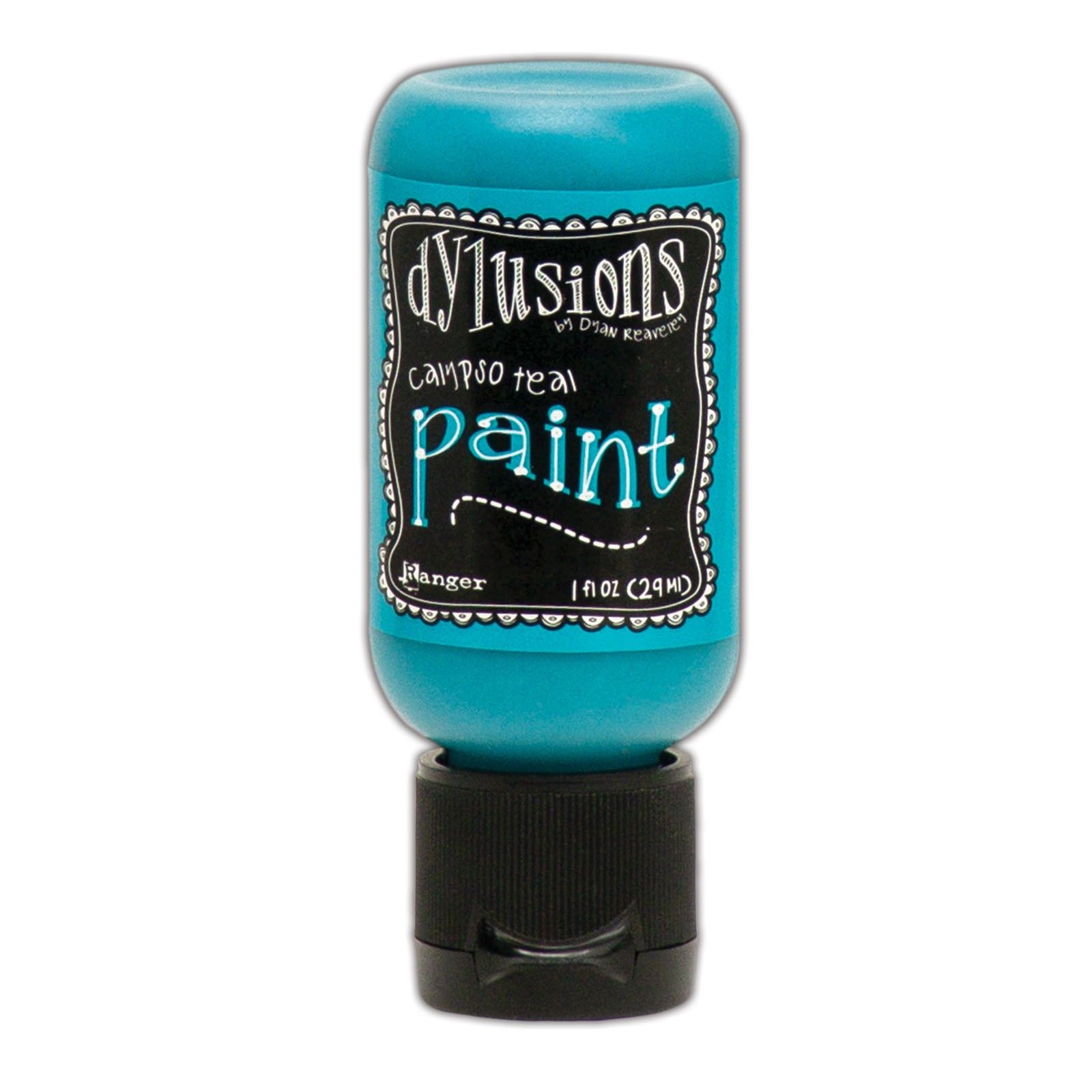 Dylusions Acrylic Flip Cap Paint Bottle 29ml - Calypso Teal