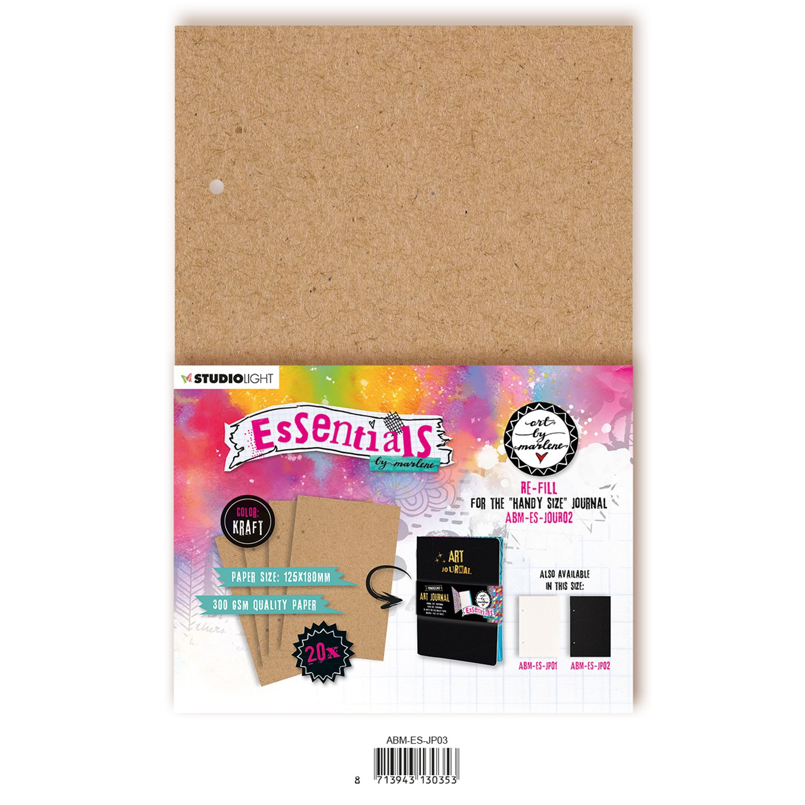 Studio Light Essentials Re-fill Pages for The Handy Size Journal - Kraft