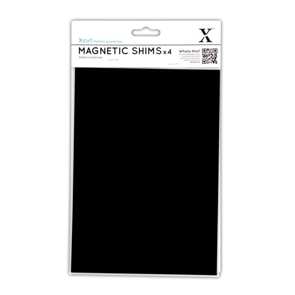 Xcut A5 Magnetic Shim Adhesive Backed 4/Pkg