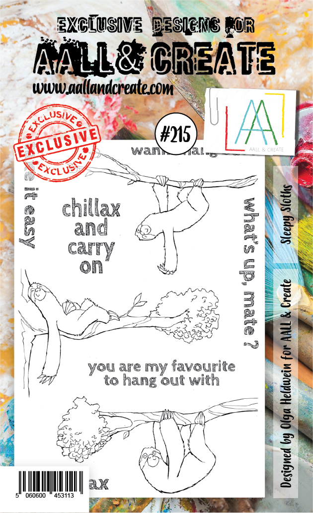 AALL & Create Clear Stamps A6 By Olga Heldwein - #215 Sleepy Sloths