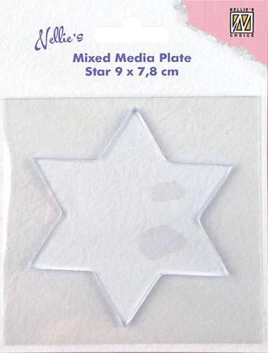 Nellies Choice Mixed Media Plates - Star Shape