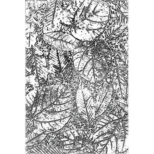 Sizzix Embossing Folder 3-D Texture Fades By Tim Holtz - Foliage