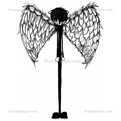 Stampotique Wood Stamp - 6106 Angelboy
