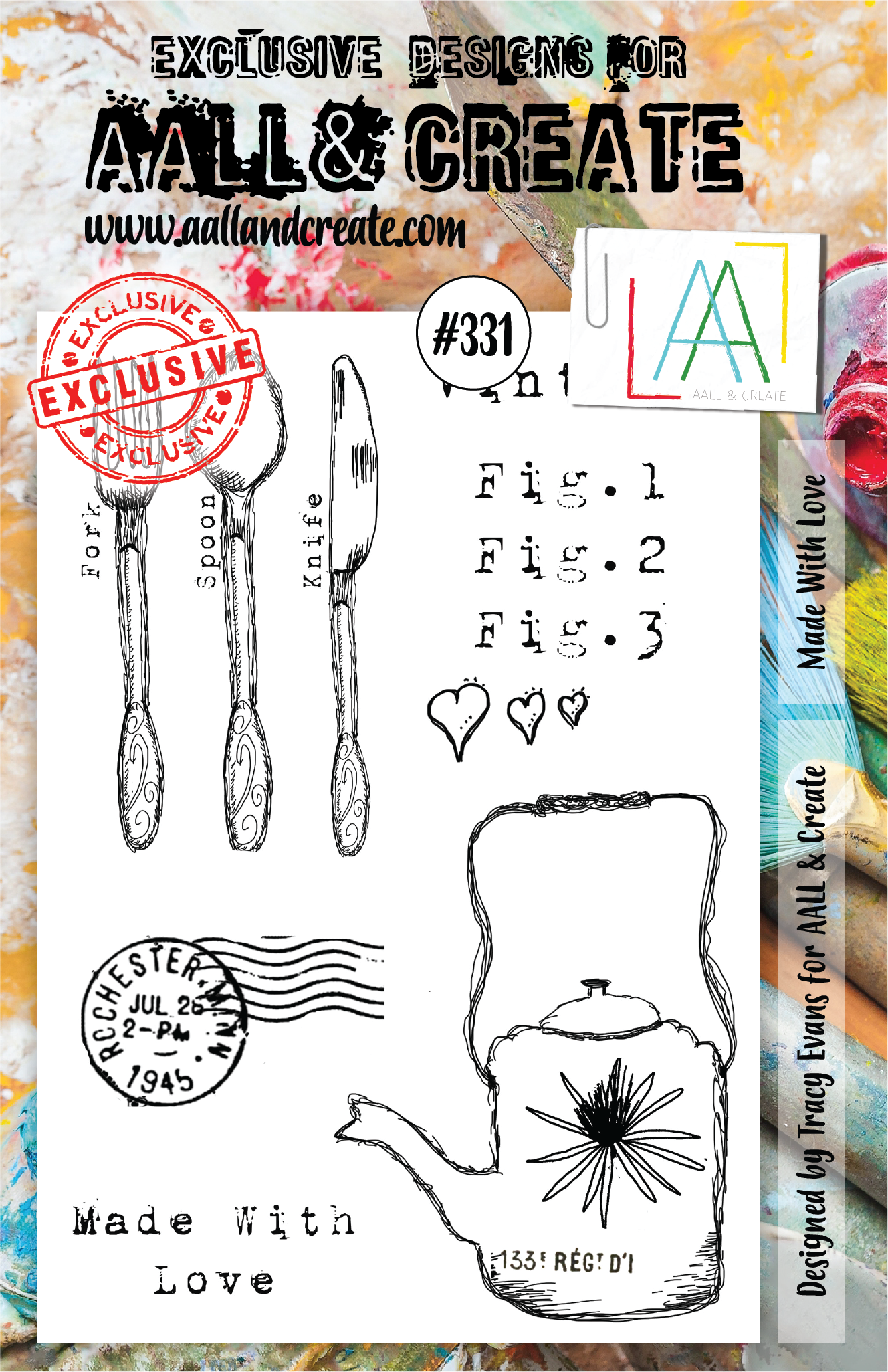 AALL & Create Clear Stamps A5 - Designed by Tracy Evans #331 Made With Love