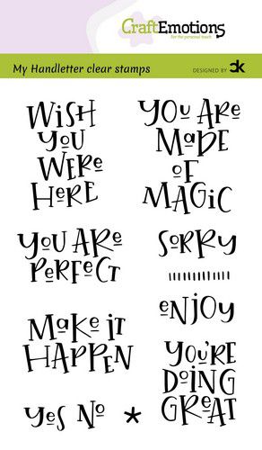 CraftEmotions Clear Stamps A6 - Handletter - Wish you we
