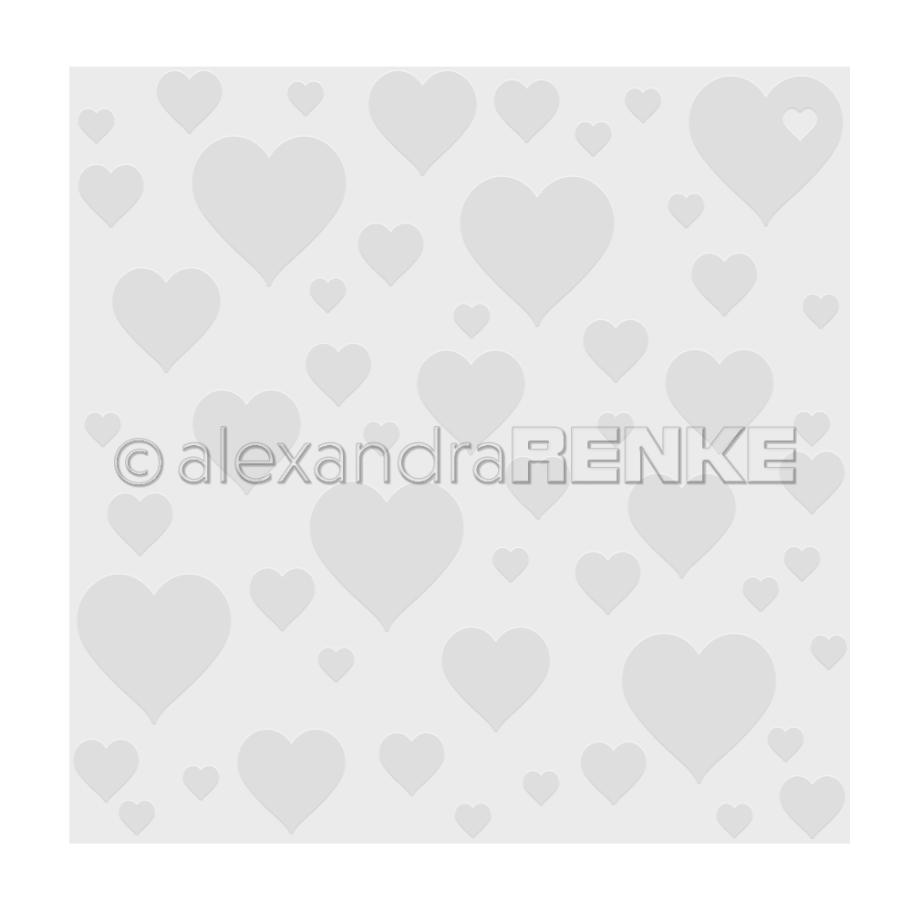 Alexandra Renke Embossing Folder - Many hearts