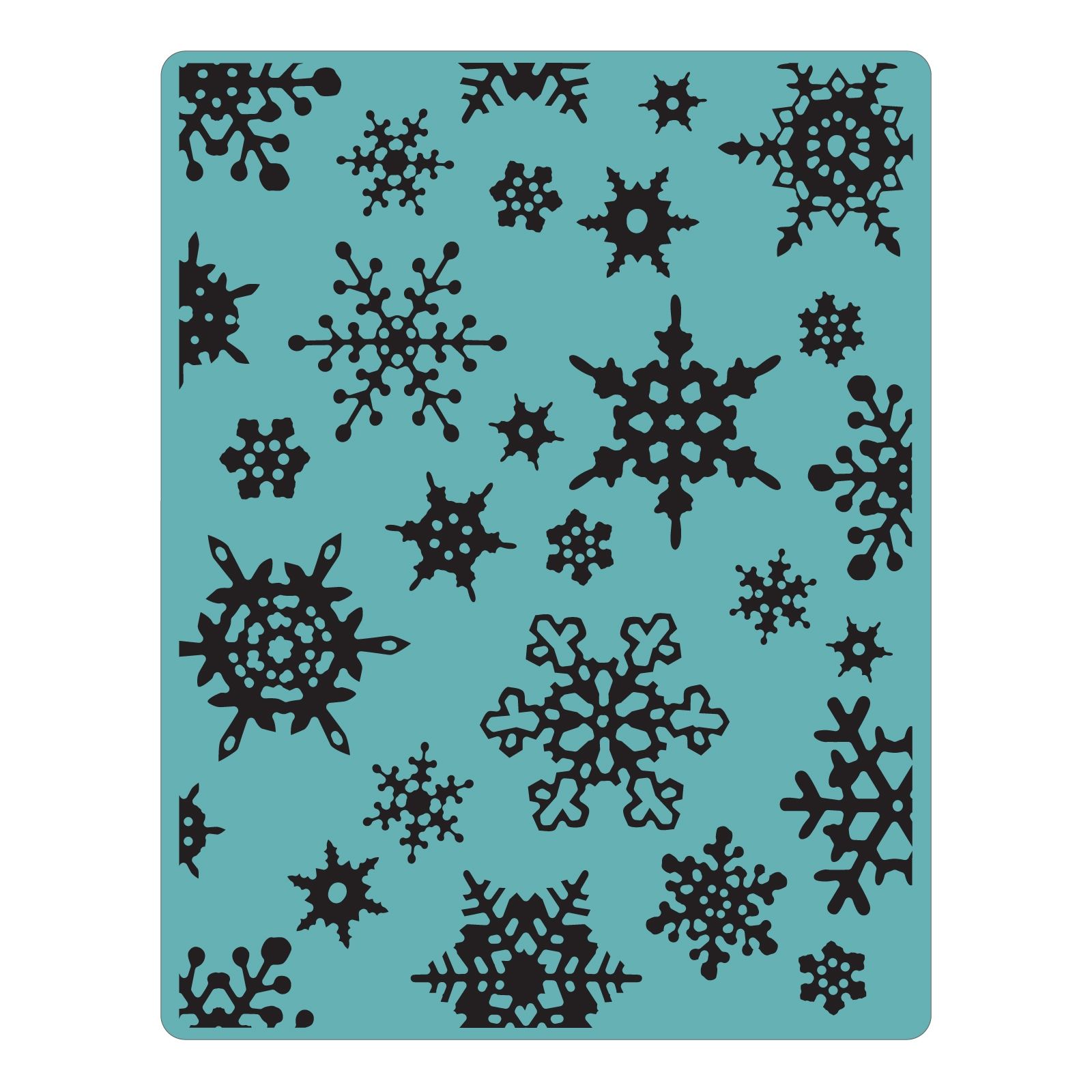 Sizzix Texture Fades A2 Embossing Folder By Tim Holtz - Simple Snowflakes