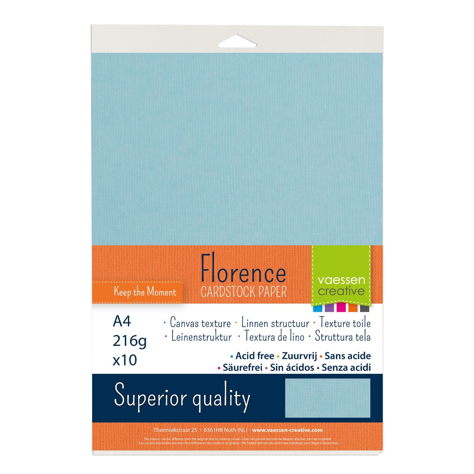 Florence Cardstock 216 gr Texture A4 10/Pkg - Water