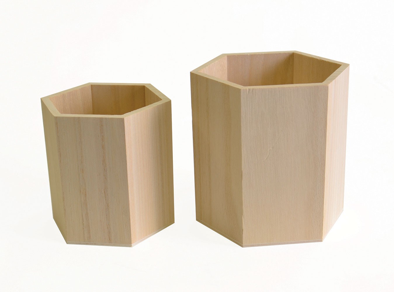 Artemio Wood Vases 2/Pkg - Hexagon