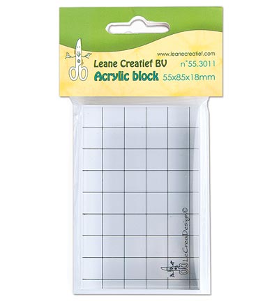 Leane Creatief -  Acrylic clear stamp block 55x85mm - 18mm