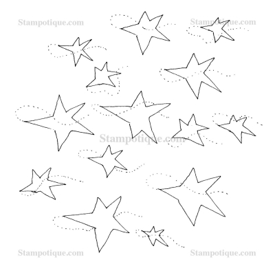 Stampotique Wood Stamp - 8544 Star Background