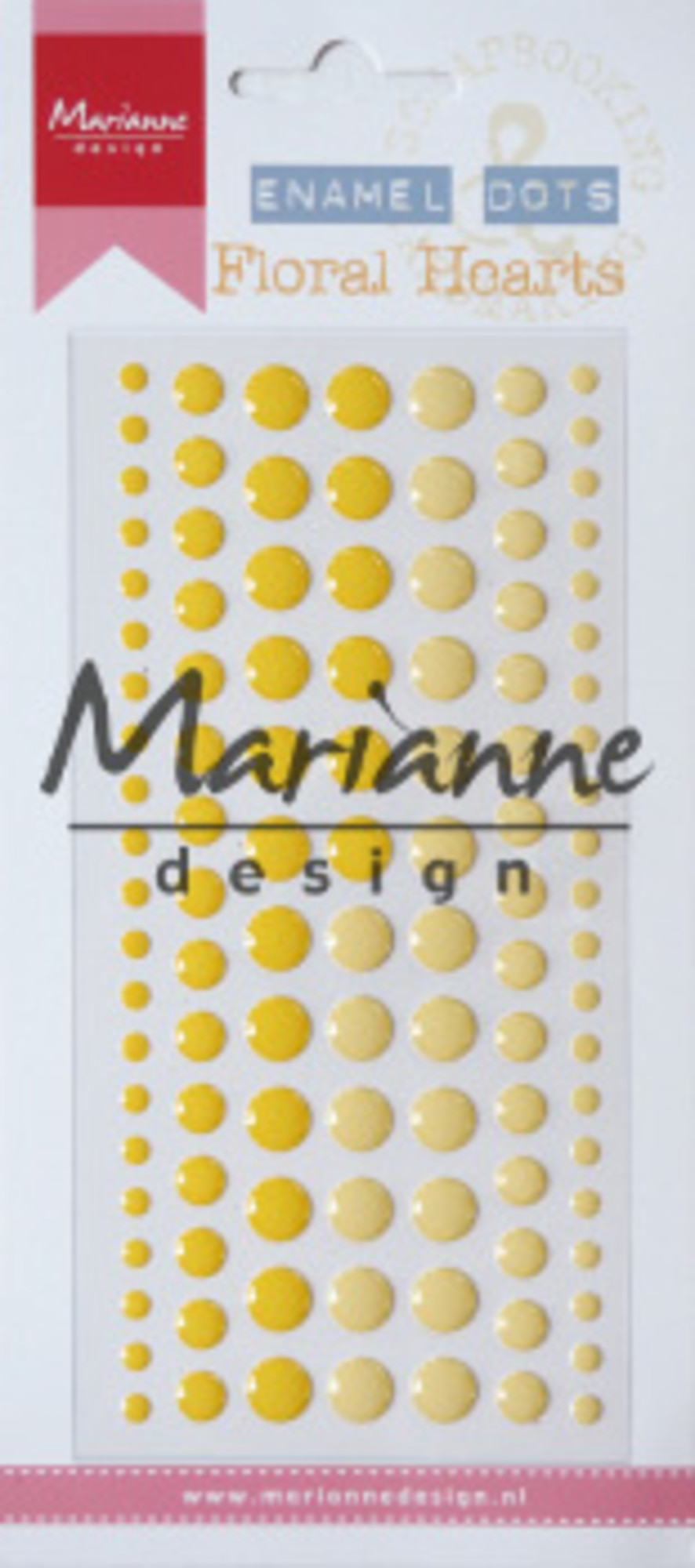 Marianne Design Decoration Enamal dots - Floral hearts