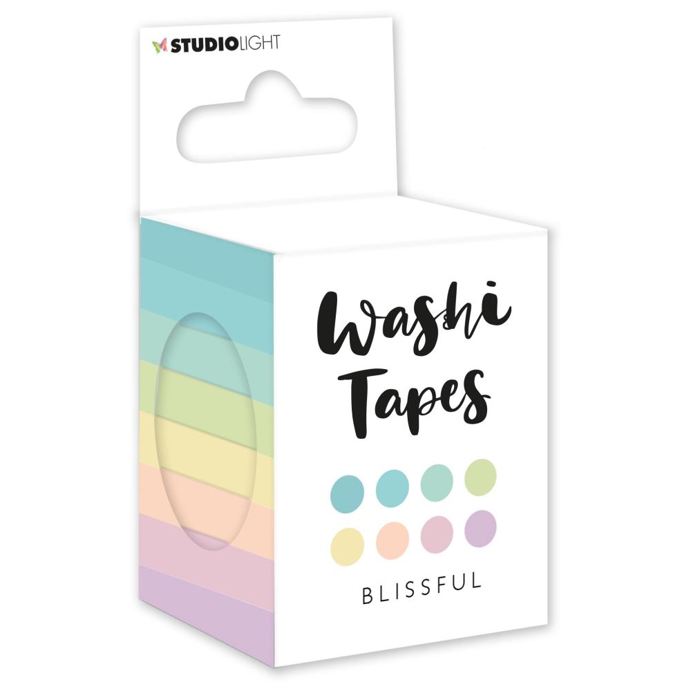 Studio Light KJ Washi Tape - Blissful Pastels Basics by Karin Joan 47x77mm nr. 5